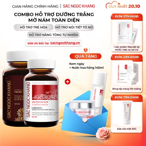 Combo Hỗ Trợ Mờ Nám - Dưỡng Trắng Cao Cấp Sắc Ngọc Khang