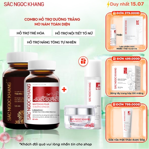 Combo Hỗ Trợ Mờ Nám - Dưỡng Trắng Cao Cấp Sắc Ngọc Khang