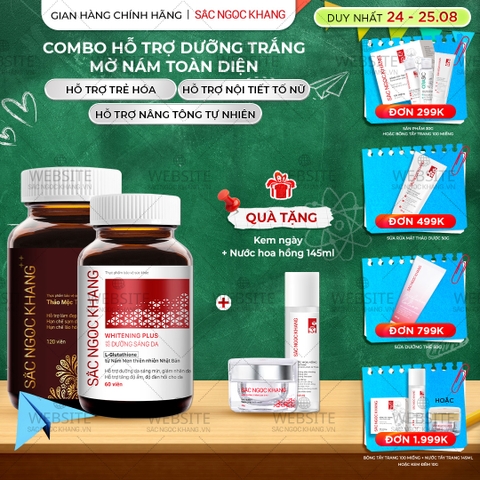 Combo Hỗ Trợ Mờ Nám - Dưỡng Trắng Cao Cấp Sắc Ngọc Khang