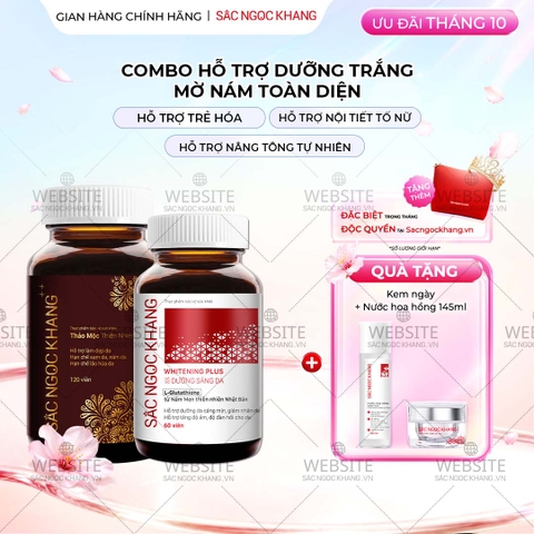 Combo Hỗ Trợ Mờ Nám - Dưỡng Sáng Da Cao Cấp Sắc Ngọc Khang