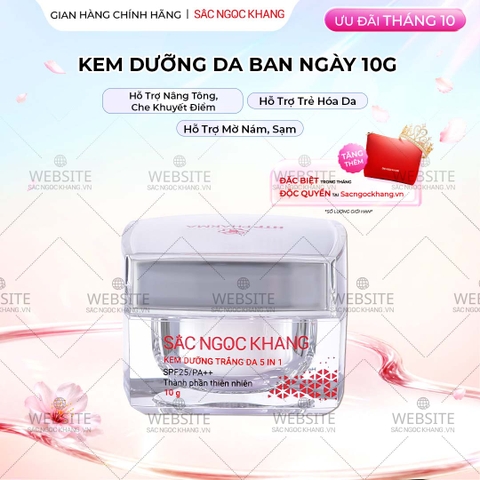Kem Dưỡng Trắng Da Ban Ngày 5 in 1 SẮC NGỌC KHANG 10g