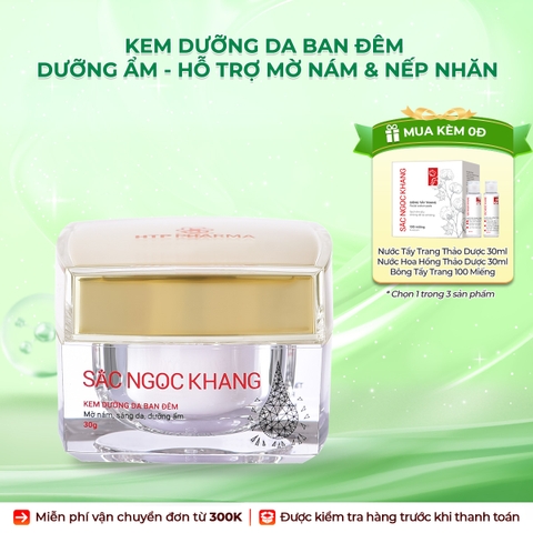 Kem Dưỡng Da Ban Đêm Sắc Ngọc Khang 30g - Dưỡng ẩm, mờ nám sạm, tàn nhang