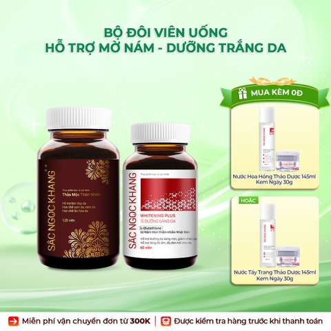 Combo Hỗ Trợ Mờ Nám - Dưỡng Trắng Cao Cấp Sắc Ngọc Khang