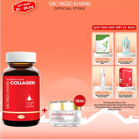 Collagen Sắc Ngọc Khang 120 viên (Tặng 01 Kem Đêm SNK 10g)