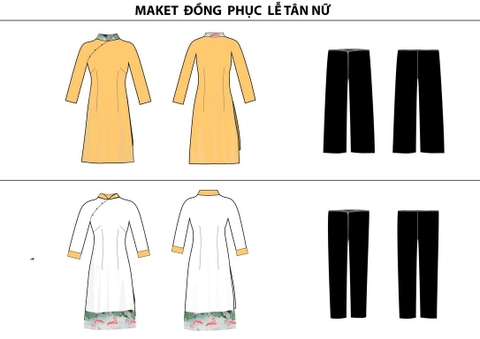 Mẫu đồng phục khách sạn 05 – Dành cho lễ tân nam và nữ