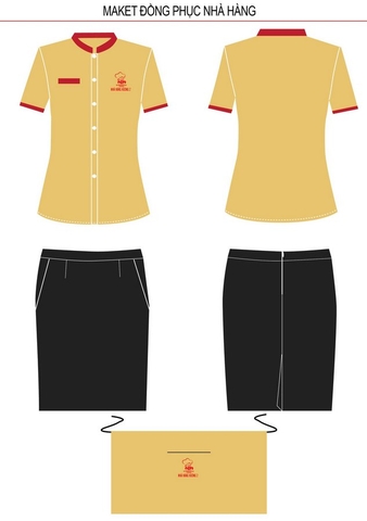 Mẫu đồng phục nhà hàng 02 – Dành cho nhân viên phục vụ và lễ tân