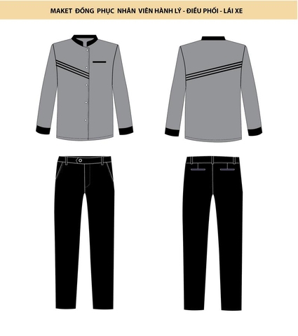 Mẫu đồng phục nhà hàng 01 – Dành cho nhân viên hành lý, điều phối, lái xe