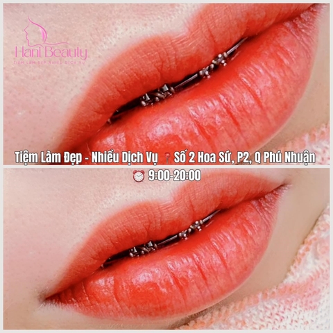 Xăm môi màu đỏ cam nên sử dụng loại mực nào tốt nhất?