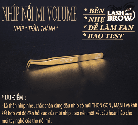 Nhíp Nối Mi Volume Vàng Thần Thánh (Magic Volume)