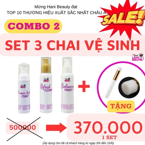 Combo bộ 3 bọt vệ sinh mi