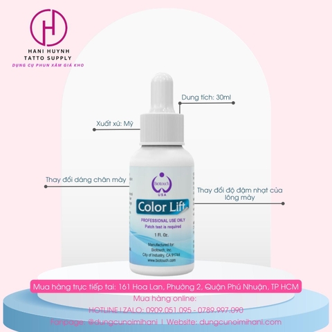 Xóa Xăm Color Lift Dùng Trong Phun Xăm Thẩm Mỹ