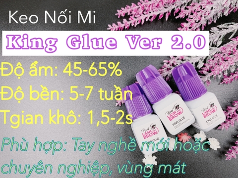 KEO NỐI MI KHÔ VỪA KING GLUE V2 (1,7 GIÂY) - KHÔNG GÂY KÍCH ỨNG