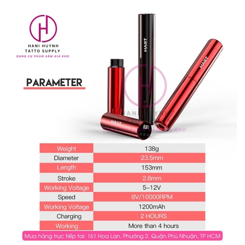 Máy Pen Tích Điện Mast