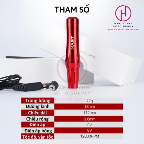 Máy Pen Phun Xăm Mast Gầy Chính Hãng Nhật