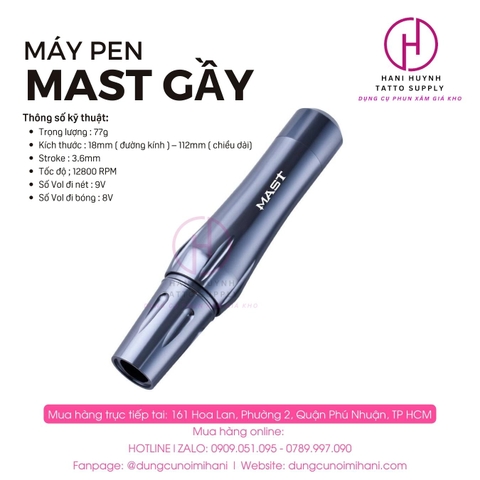 Máy Pen Phun Xăm Mast Gầy Chính Hãng Nhật