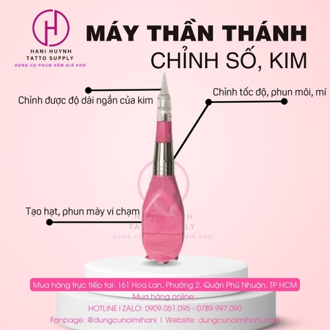 Máy Phun Xăm Thần Thánh Cao Cấp Chỉnh Số & Kim