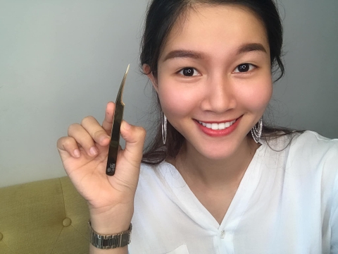 Nhíp Nối Mi Volume Mũi Nhám Mịn