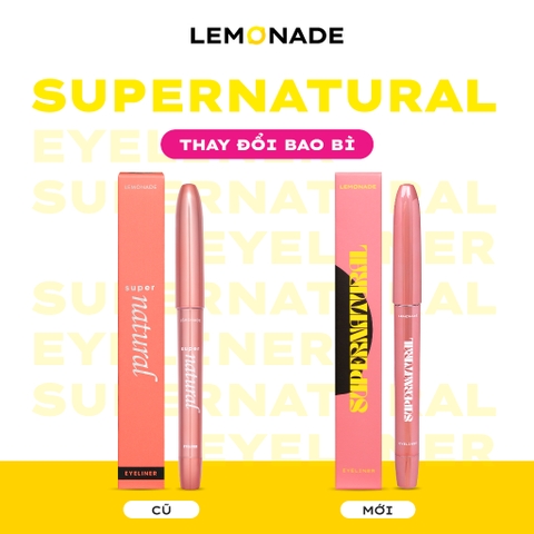 Bản mới Bút kẻ mắt Lemonade SuperNatural Eyeliner Black vỏ hồng