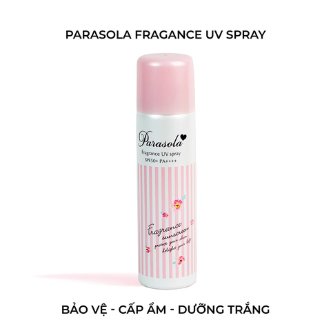 [Tặng kèm son] Xịt chống nắng Naris Parasola Fragance UV Cut Spray SPF50+ PA++++ (90g)