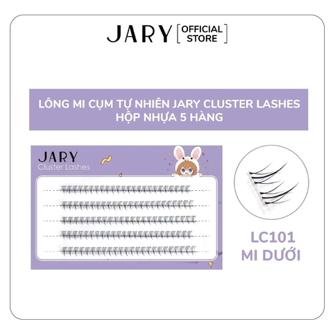 Lông mi cụm tự nhiên Jary hộp nhựa 5 hàng - LC101 Mi dưới