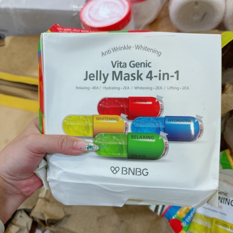 (Không vỏ) Set 10 mặt nạ dưỡng da BNBG Vita Jelly Mask 4-in-1