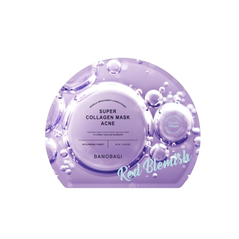 Mask Banobagi Super collagen Ance Tím Giảm mụn 30g