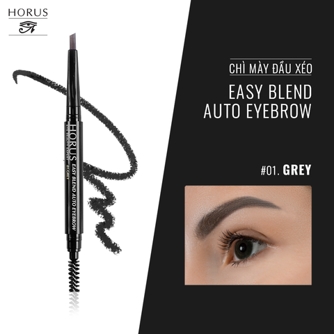 Màu #01 Grey Chì kẻ mày Horus Eye Beauty Long Lasting Blend Micro Eyebrow 0.1g - Đầu xéo