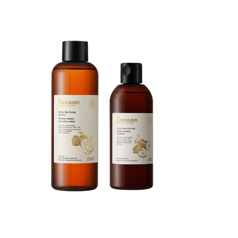 Combo Cocoon tẩy trang bí đao 500ml + Gel rửa mặt bí đao 310ml