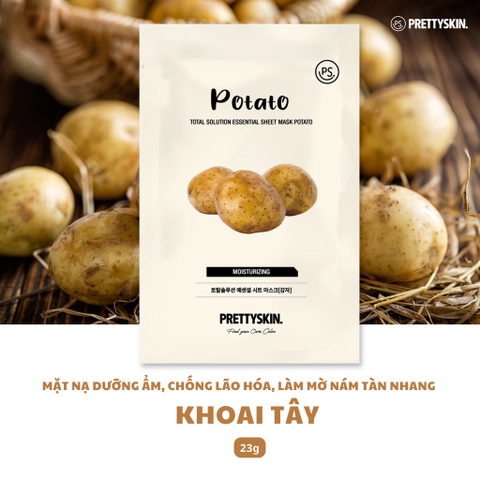 Miếng Mặt Nạ Pretty Skin Khoai Tây Potato Total Solution Essential Sheet Mask 23g