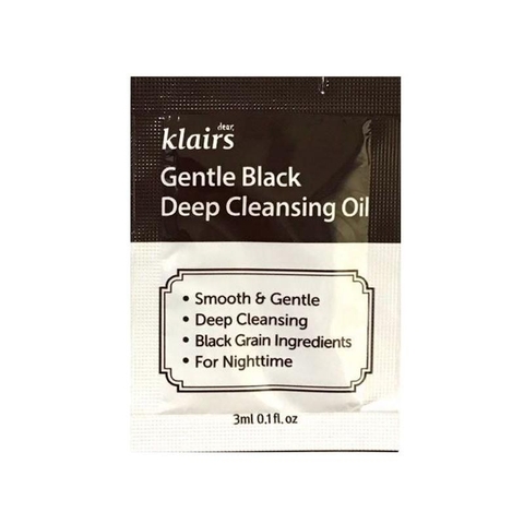 Sample dầu tẩy trang Klairs gentle black deep cleansing oil 3ml