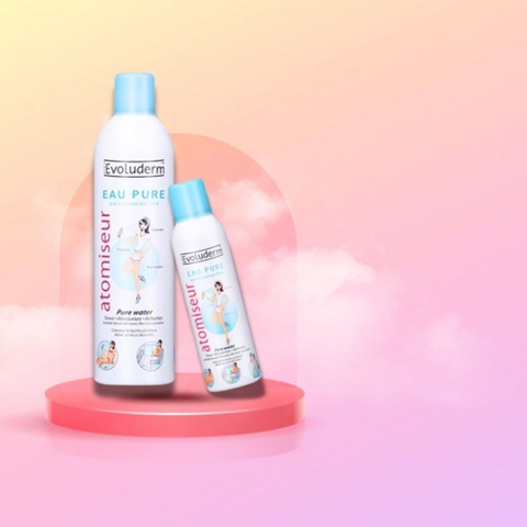 Xịt khoáng Evoluderm dưỡng ẩm cấp nước - làm dịu da cấp tốc  - xịt khoáng evoluderm 400ml - 150ml