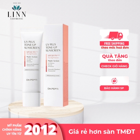 Kem chống nắng Dr.Pepti Plus Tone up - Blue Serenity UV Sunscreen  SPF50+ PA++++ 50ml  mẫu mới