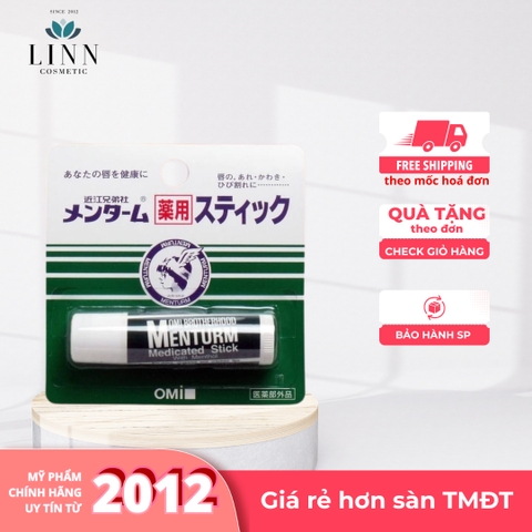 Son Dưỡng Ẩm Bạc Hà Dành Cho Môi Khô Và Nứt Nẻ Omi Brotherhood Menturm Nhật Bản (4g)