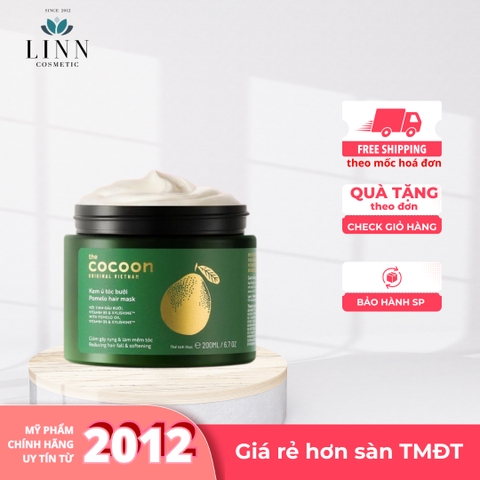Kem ủ dưỡng tóc tinh hất bưởi pomelo Cocoon giảm gãy rụng và làm mềm tóc the cocoon chính hãng 200ml
