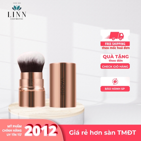 Cọ tán phấn phủ đầu cọ tròn bỏ túi VACOSI Powder Brush giúp phấn bền và đều màu hơn - M21 chinh hãng
