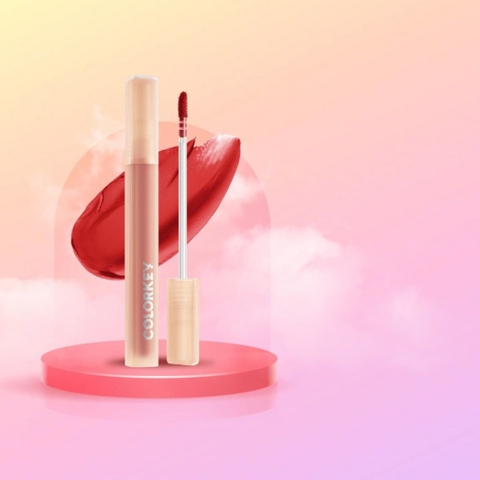 Son kem lì COLORKEY Soft Matte Water Tint 1.8g - son môi trang điểm môi mờ ướt không dính color key