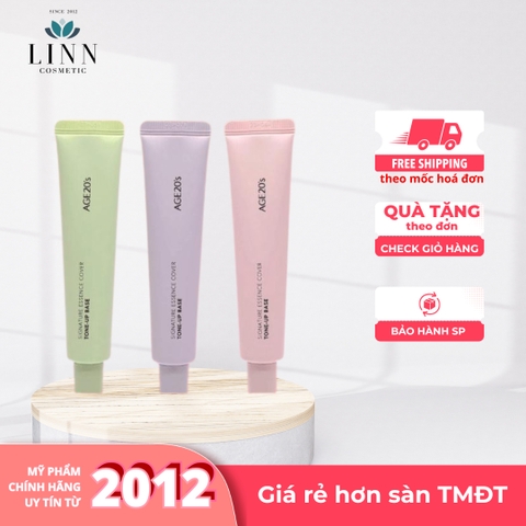(Minisize) Kem lót kiềm dầu set 3 tuýp Age20’s Cover Tone-up Base 6mlx3 age 20 kem nâng tone mẫu mới