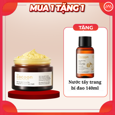 Deal T12 09 Cocoon Mask nghệ 30ml + NTT bí 140ml