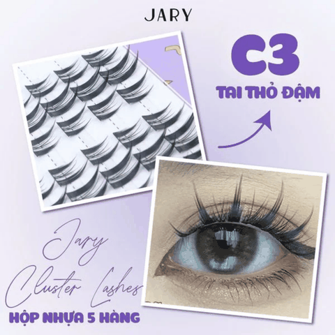 Lông mi cụm tự nhiên Jary cluster lashes