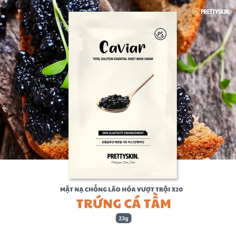 Miếng Mặt Nạ Pretty Skin Trứng Cá Tầm Total Solution Essential Sheet Mask 23g