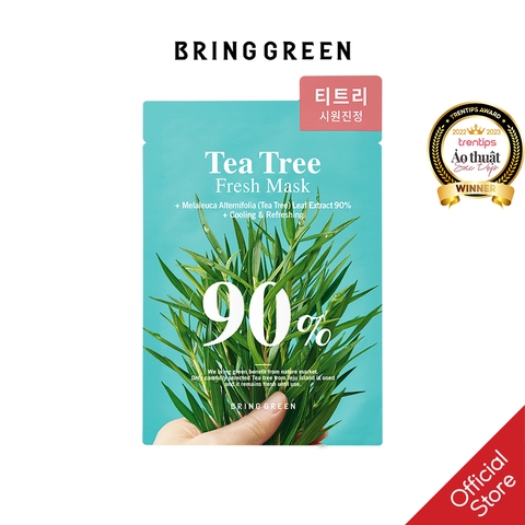 1 miếng  Mặt nạ BRING GREEN Teatree 90% Fresh Mask
