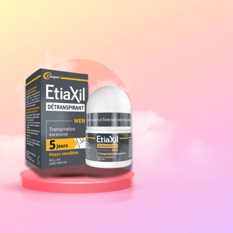 Lăn khử mùi EtiaXil Detranspirant Men Peaux Sensibles Roll-On 15ml - lăn khử mùi cho nam cao cấp