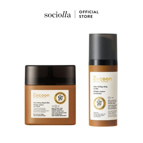 Combo Cocoon Sữa chống nắng 50ml + Kem chống nắng 50ml