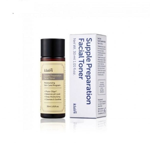 Nước hoa hồng Dear, Klairs Supple Preparation Unscented Toner- Preparation Facial Toner 30ml