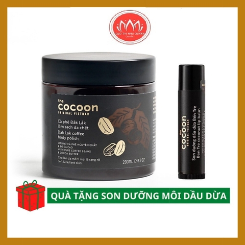 Tẩy da chết Cocoon cà phê body Coffee từ coffee Đắk Lắk 200ml tẩy tế bào chết làm sạch cơ thể
