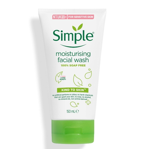 Sữa Rửa Mặt Simple Skin To Skin Refreshing Facial Wash Gel Cho Da Nhạy Cảm 150ml
