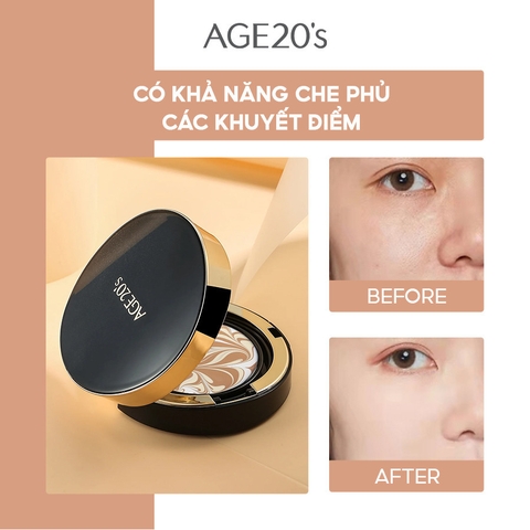 Phấn nền kim cương Age 20s Essence Cover Pact Diamond Original SPF 50+PA +++ Chính hãng age20 12.5g
