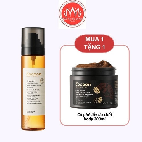 Xịt Khoáng nghệ Cocoon Hưng Yên giúp sáng da Turmeric Face Mist 130ml mua 1 tặng 1 chính hãng