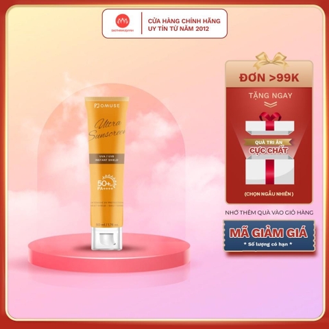 Kem Chống Nắng Da Mặt Dưỡng Sáng OMUSE Ultra Sunscreen SPF 50+ PA++++ 50ml Phiên Bản Nâng Cấp