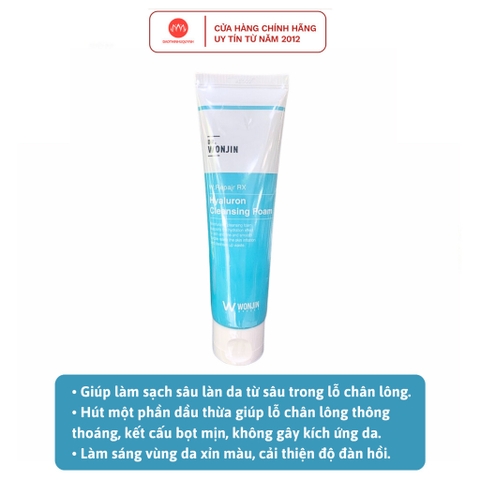 Sữa rửa mặt WonJin Hyaluron - Hydro Vial- Water Toning Cleansing Foam Vàng - Trắng - Xanh Dương- 80ml - 100ml Chính hãng